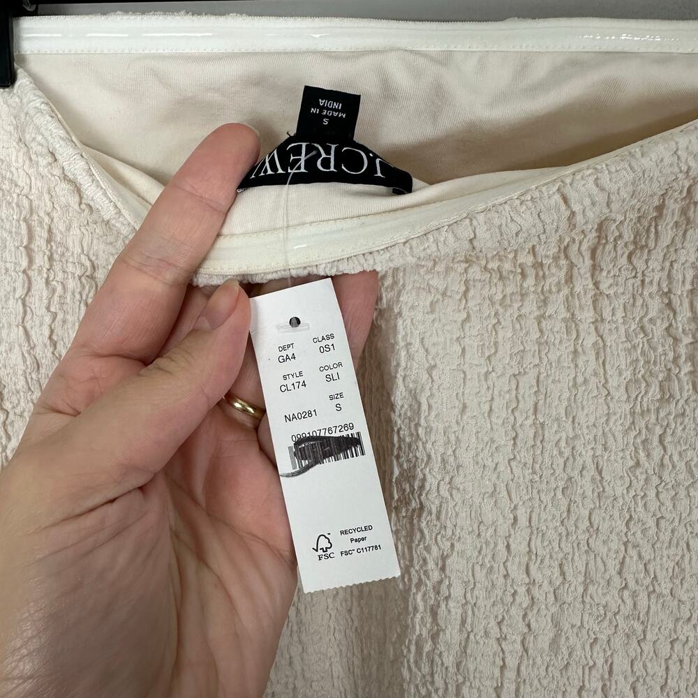 J.CREW Strapless Mixy Dress Summer Linen Cream Size Small NWT Minimalist Europe - Picture 6 of 13